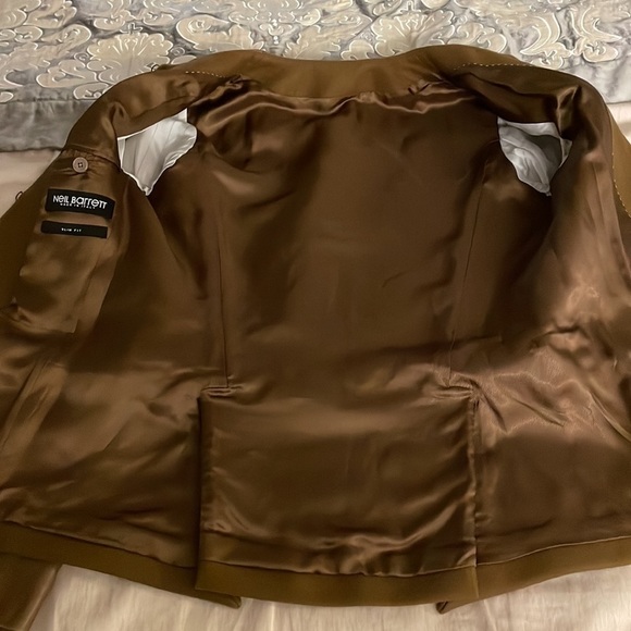 Neil Barrett Camel Brown Leather & Wool-blend Blazer - Picture 9 of 16